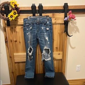 Soho Ripped Blue Boyfriend Jeans